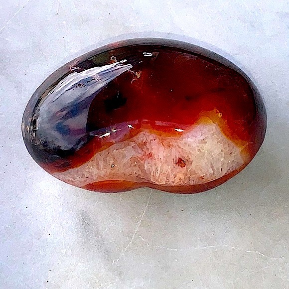 CARNELIAN HEART 3 1/2 IN PUFFY CHUNKY DRUZY CARVED NATURAL GEMSTONE NEW ENERGY - Picture 9 of 11